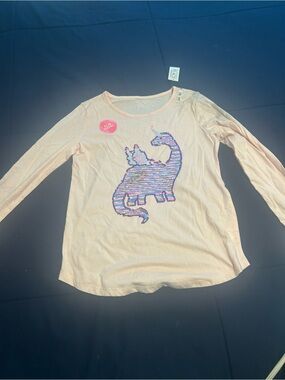 The Children's Place Light Pink Long-Sleeve Sequin Unicorn-Cat Tee